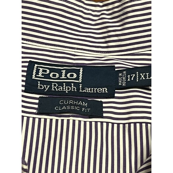 🔥 Polo Ralph Lauren Curham Purple Stripe LS Buttondown XL EUC! 🔥 - Picture 5 of 10